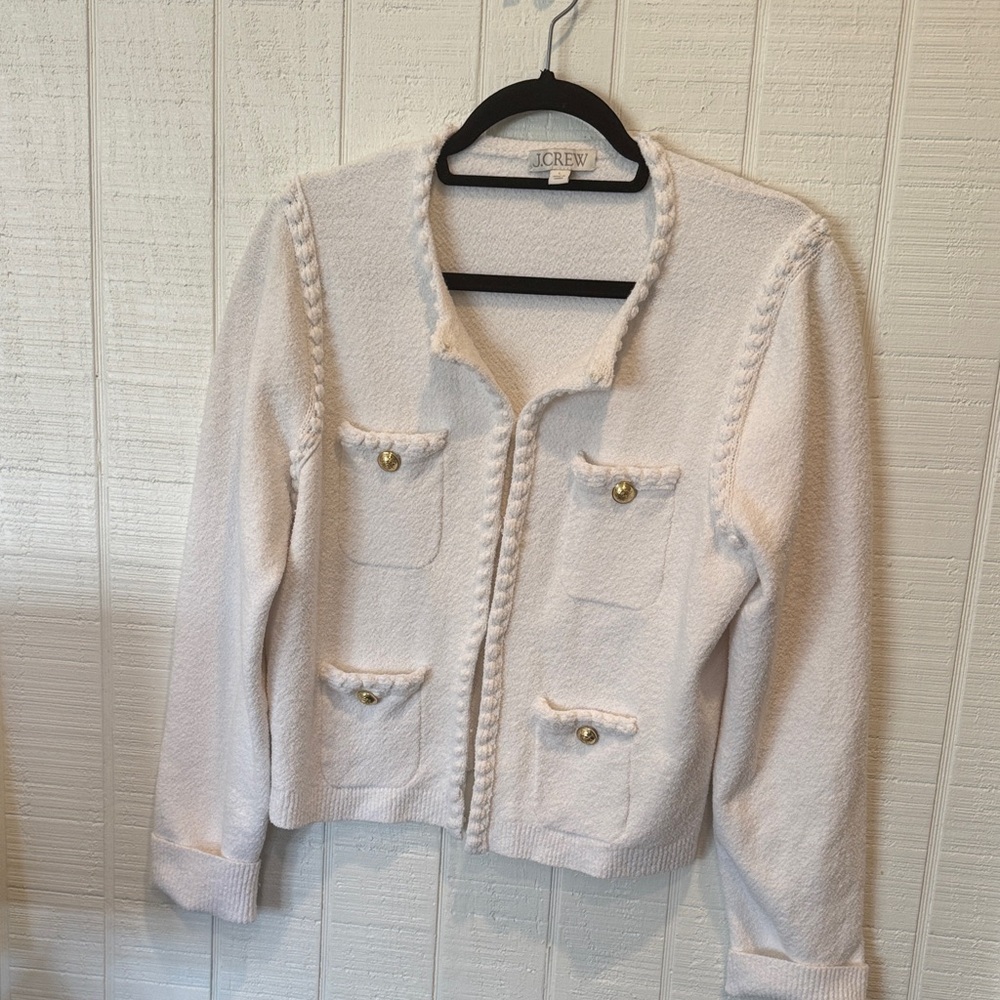 J. Crew Women's Textured Cream Sweater